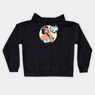 smoke woman Kids Hoodie